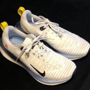 Nike White and Yellow Athletic Sneakers